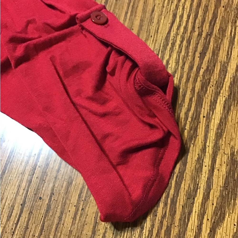 Woman size a large new with tags, faith and joy, red white, and black top - Picture 5 of 8